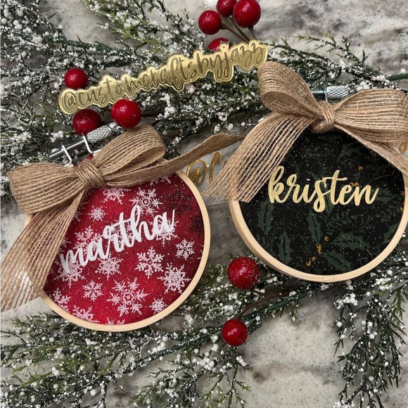 Handmade Other - 3”-6” Embroidery Ornaments